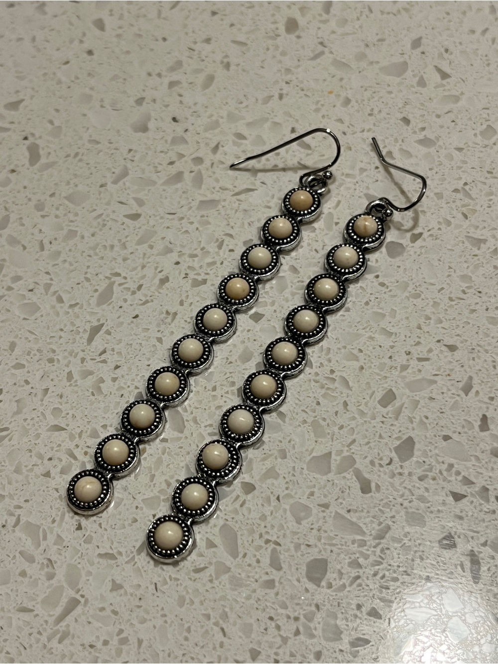 Fake Turquoise‎ Dangle Earrings western style - Picture 2 of 7